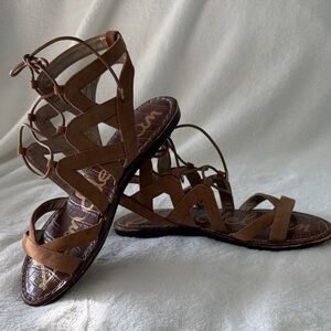 Sam Edelman Tan Suede Gladiator Sandals